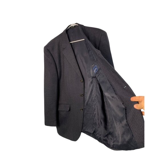Chaps Men's 44R Gray Blazer 100% Lambswool Classic Fit 3-Button Jacket 7257 - Picture 3 of 8